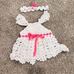 Handmade Crochet Dress & Headband